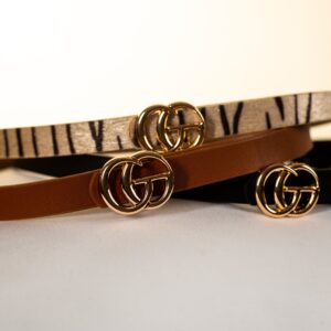 Zebra Trio Faux Leather Belts